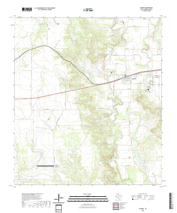 D'Hanis 2022 topographic map thumbnail