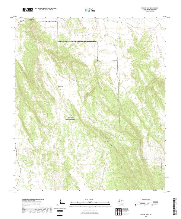 Dagger Flat 2022 topographic map preview