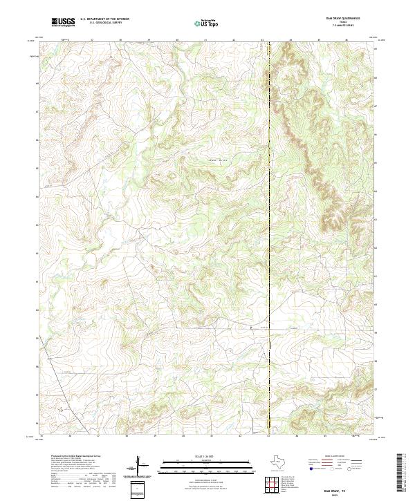 Dam Draw 2022 topographic map thumbnail