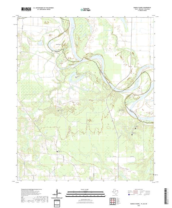 Daniels Chapel topographic map thumbnail