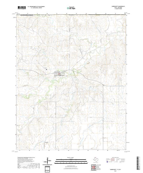 Darrouzett 2022 topographic map thumbnail