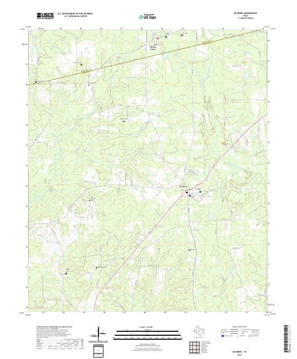 De Berry 2022 topographic map thumbnail