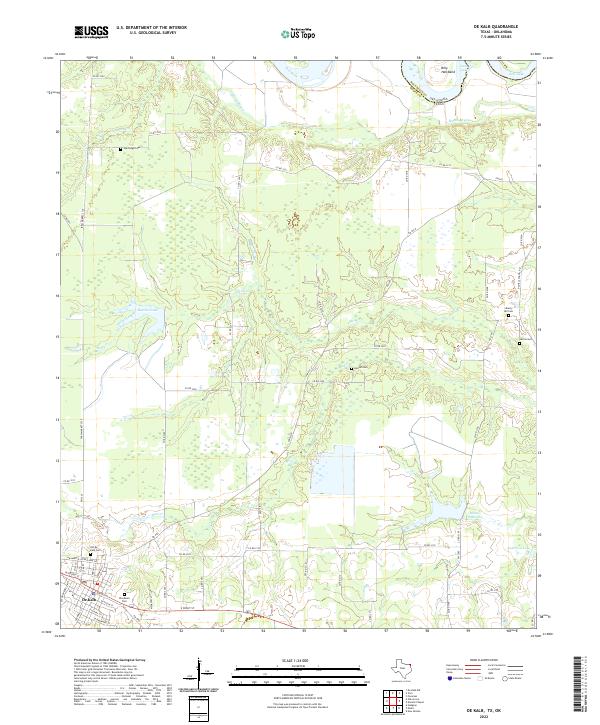 De Kalb 2022 topographic map thumbnail