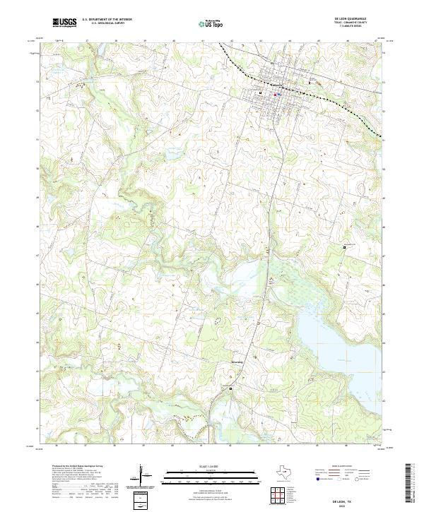 De Leon 2022 topographic map thumbnail