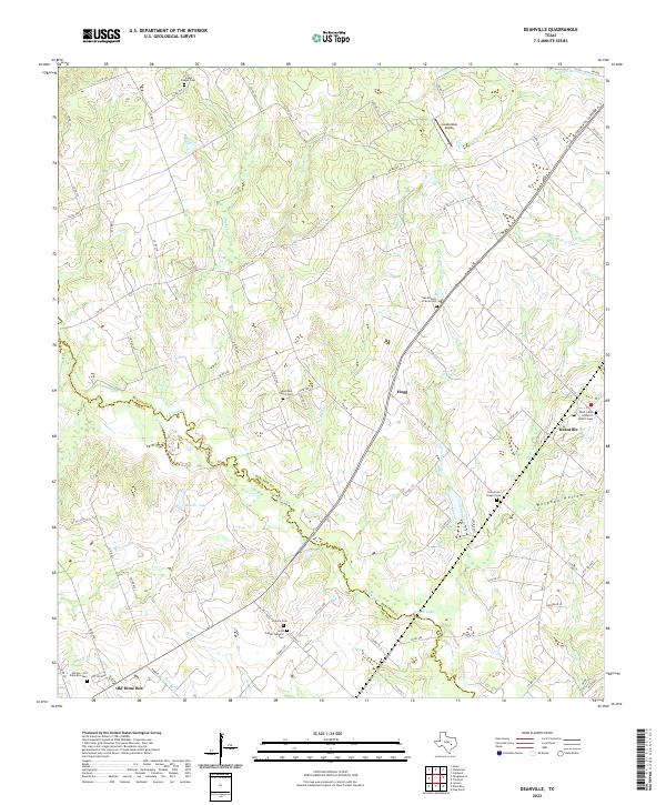 Deanville 2022 topographic map thumbnail