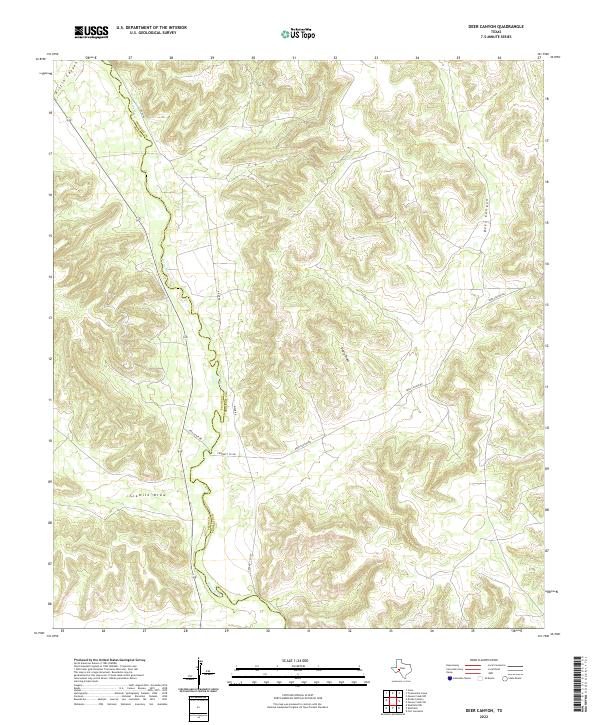 Deer Canyon 2022 topographic map thumbnail