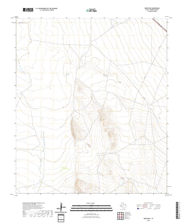 Deer Peak 2022 topographic map thumbnail