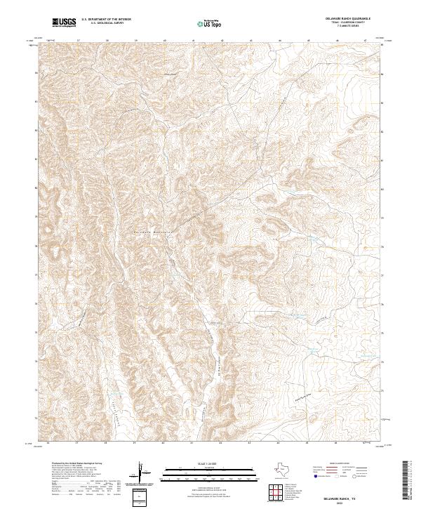 Delaware Ranch 2022 topographic map thumbnail