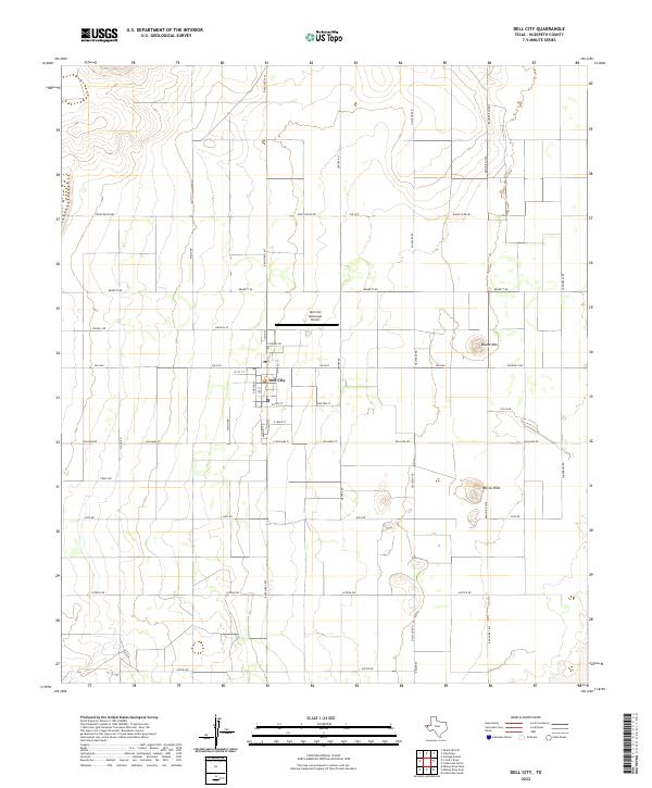 Dell City 2022 topographic map thumbnail