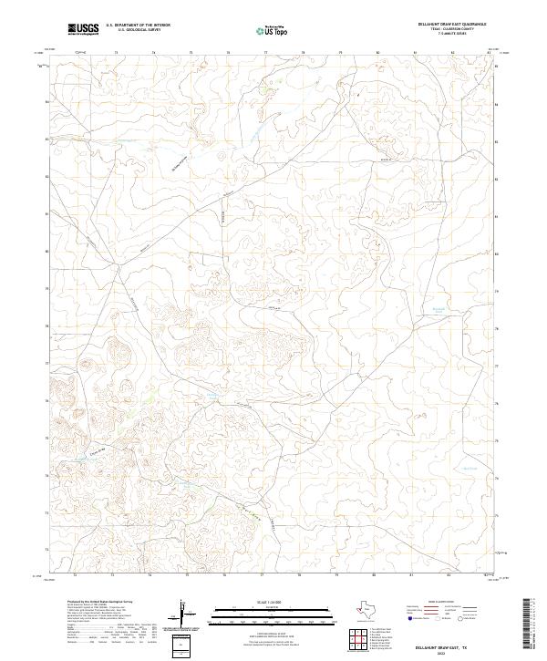 Dellahunt Draw East topographic map thumbnail