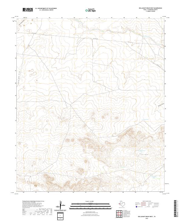 Dellahunt Draw West topographic map thumbnail