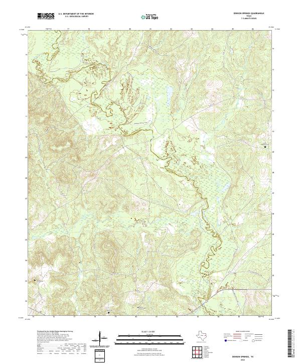 Denson Springs 2022 topographic map thumbnail