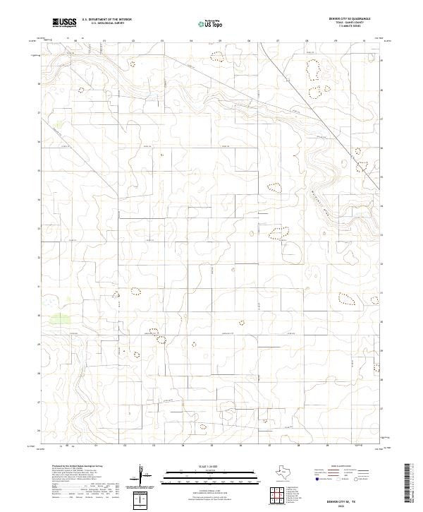 Denver City SE topographic map thumbnail