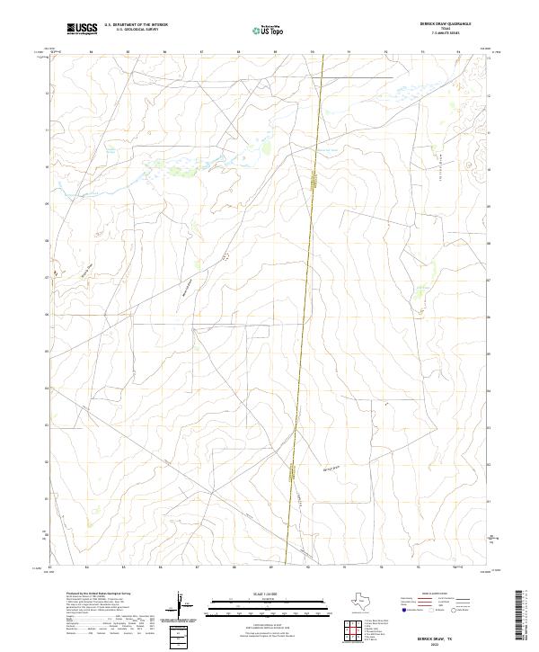 Derrick Draw 2022 topographic map thumbnail