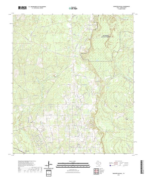 Deserter Baygall 2022 topographic map thumbnail