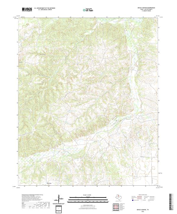 Devils Canyon 2022 topographic map thumbnail