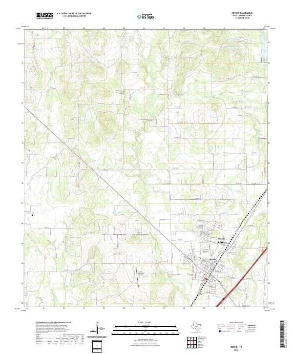 Devine 2022 topographic map thumbnail