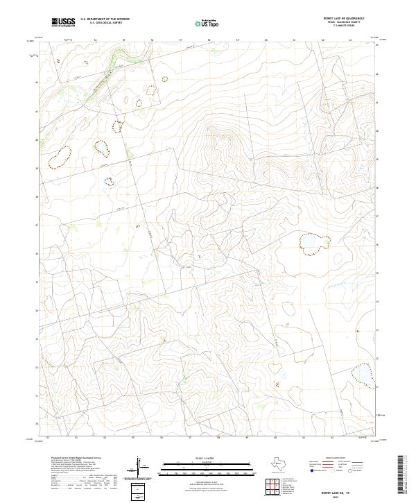 Dewey Lake NE topographic map thumbnail