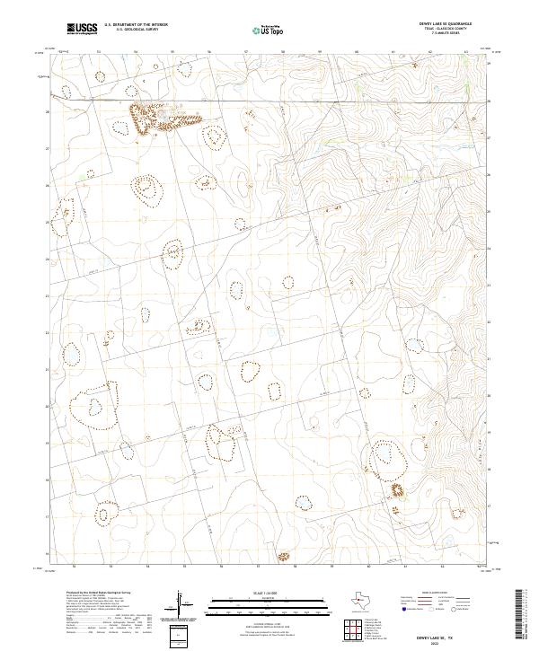 Dewey Lake SE 2022 topographic map thumbnail