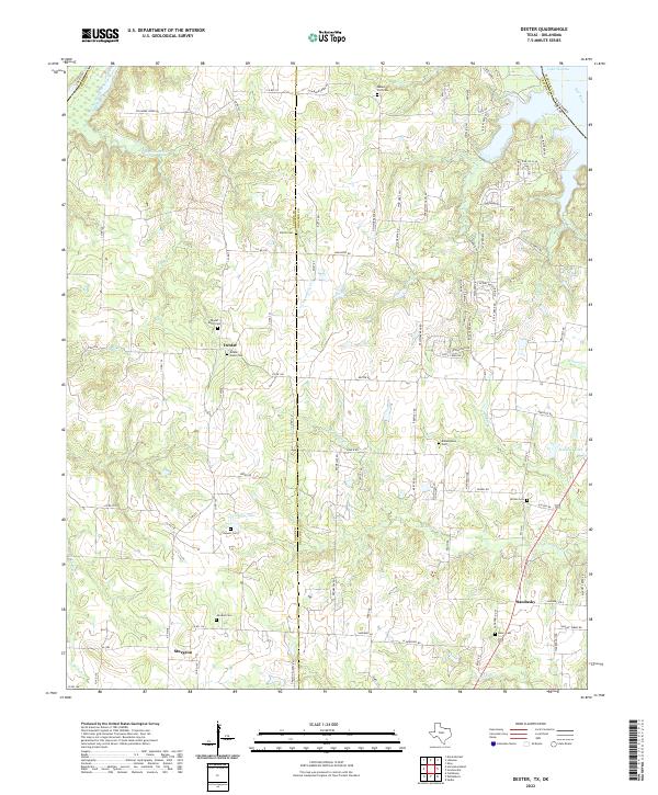 Dexter 2022 topographic map thumbnail