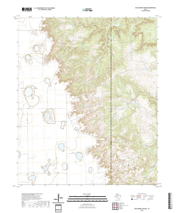 Dick Moore Canyon topographic map thumbnail