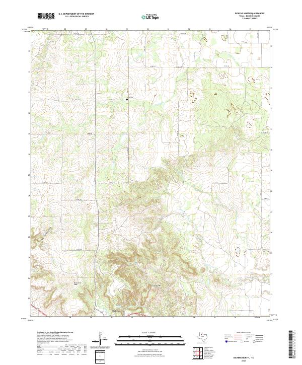 Dickens North 2022 topographic map thumbnail