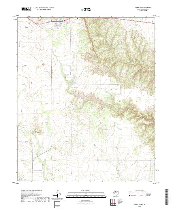 Dickens South topographic map thumbnail