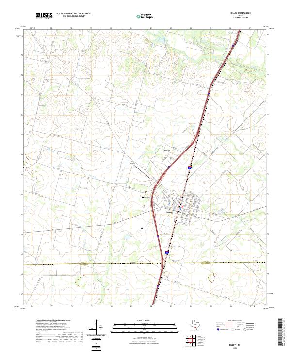 Dilley 2022 topographic map thumbnail