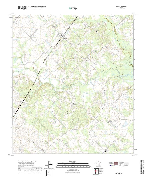 Dime Box 2022 topographic map thumbnail