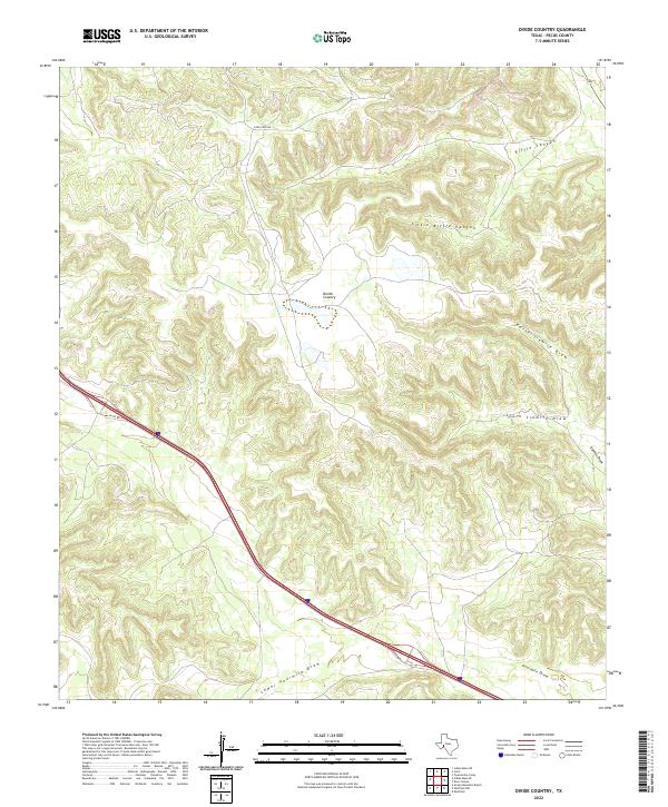 Divide Country 2022 topographic map thumbnail