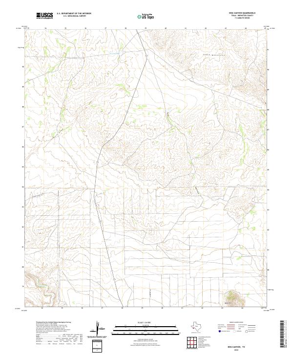 Dog Canyon 2022 topographic map thumbnail