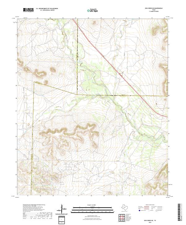 Dog Creek NE topographic map thumbnail