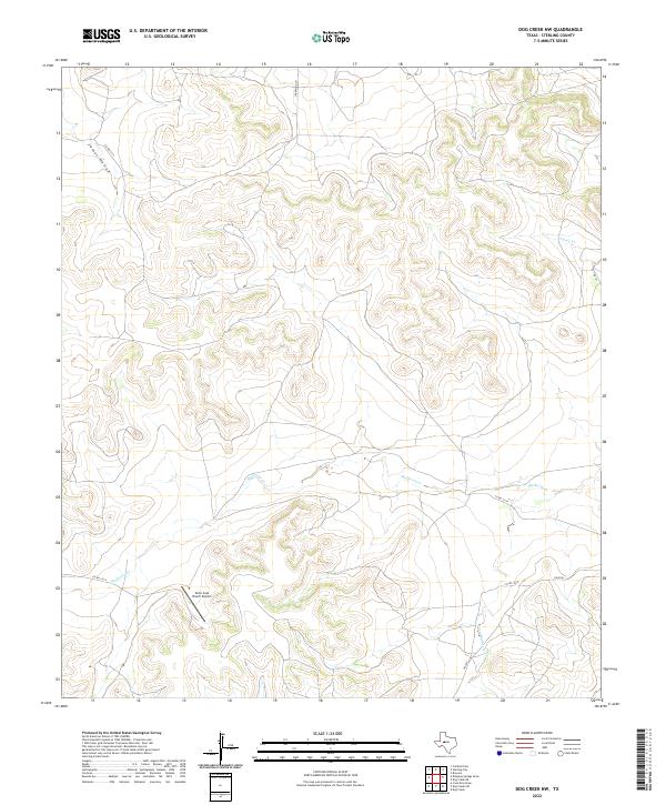 Dog Creek NW topographic map thumbnail