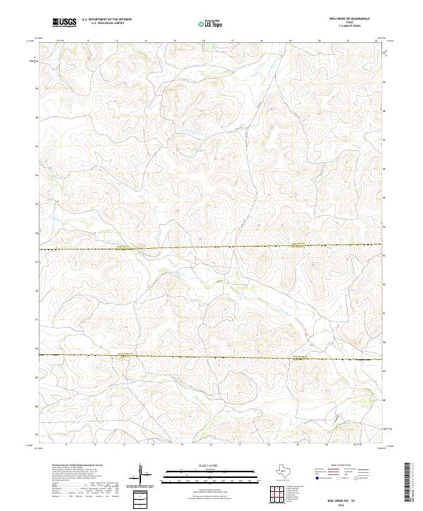 Dog Creek SW topographic map thumbnail