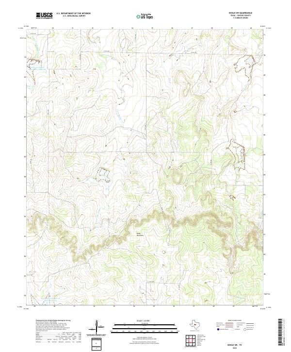 Doole SW 2022 topographic map thumbnail