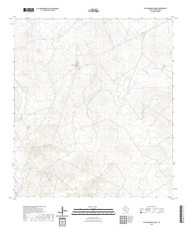 Dos Hermanos Peaks topographic map thumbnail