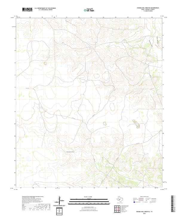 Double Mill Draw SE topographic map thumbnail