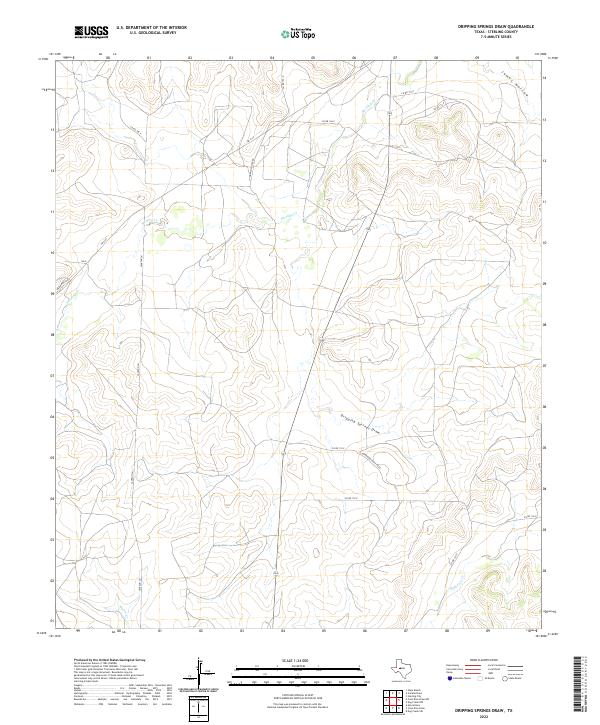 Dripping Springs Draw topographic map thumbnail