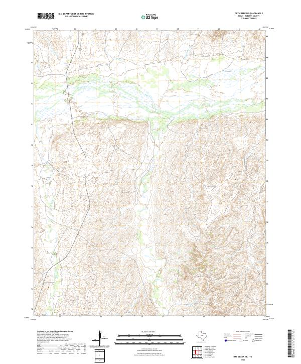 Dry Creek NE 2022 topographic map thumbnail