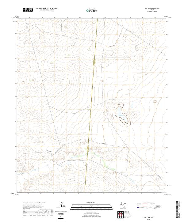 Dry Lake 2022 topographic map thumbnail