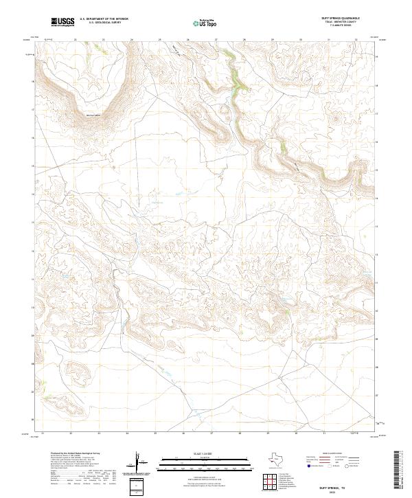 Duff Springs 2022 topographic map thumbnail
