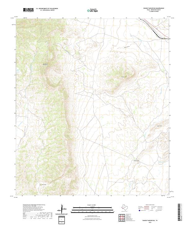 Dugout Mountain topographic map thumbnail