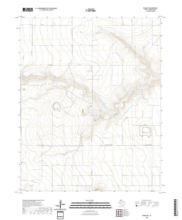 Dumas NE 2022 topographic map thumbnail