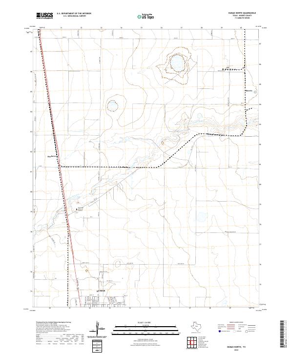 Dumas North 2022 topographic map thumbnail