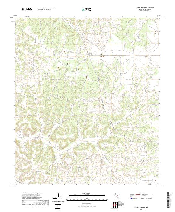 Dunbar Draw NE 2022 topographic map thumbnail