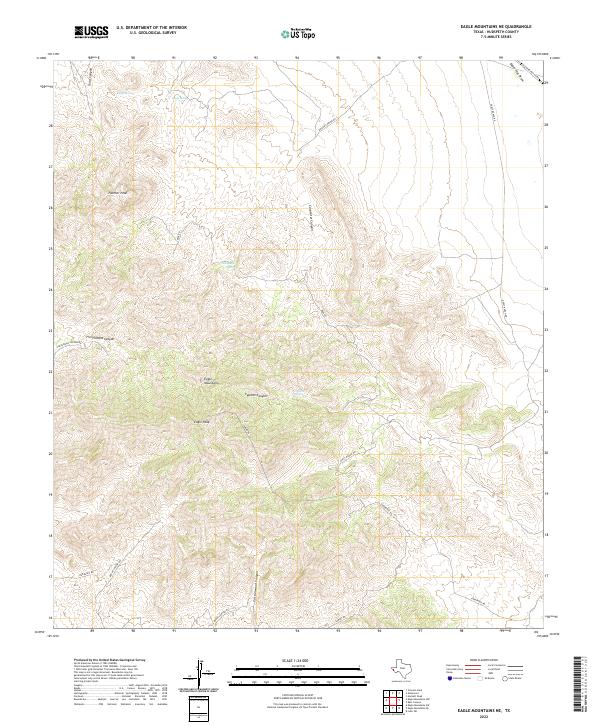 Eagle Mountains NE 2022 topographic map thumbnail