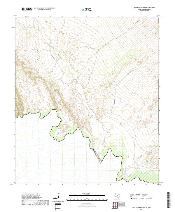 Eagle Mountains SW 2022 topographic map thumbnail