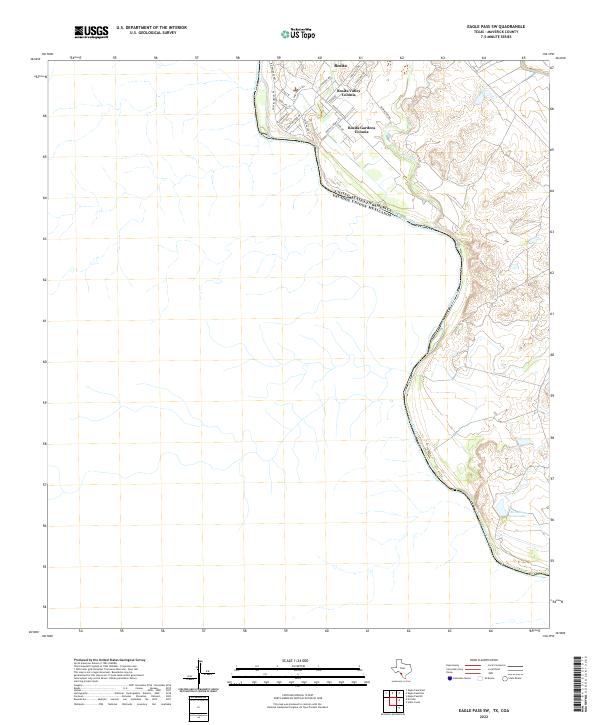 Eagle Pass SW topographic map thumbnail