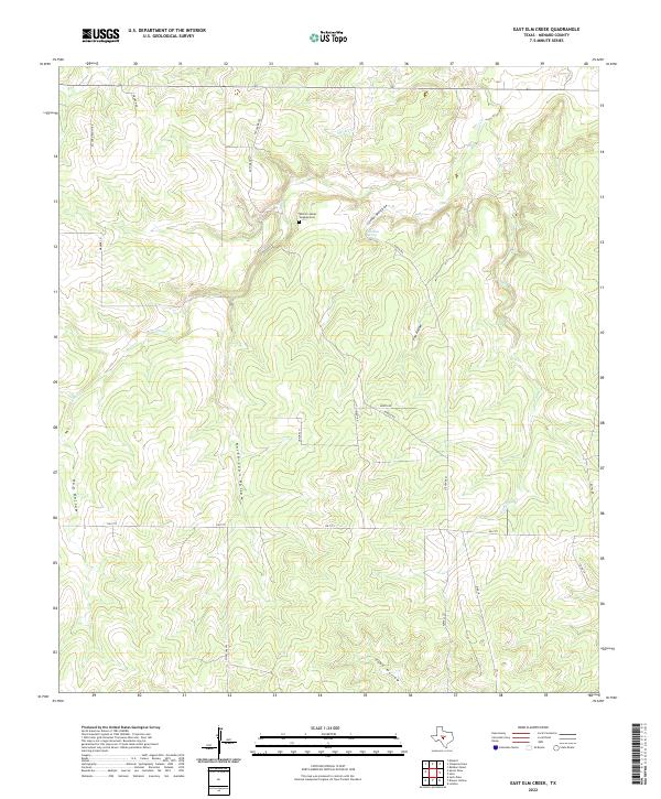 East Elm Creek topographic map thumbnail