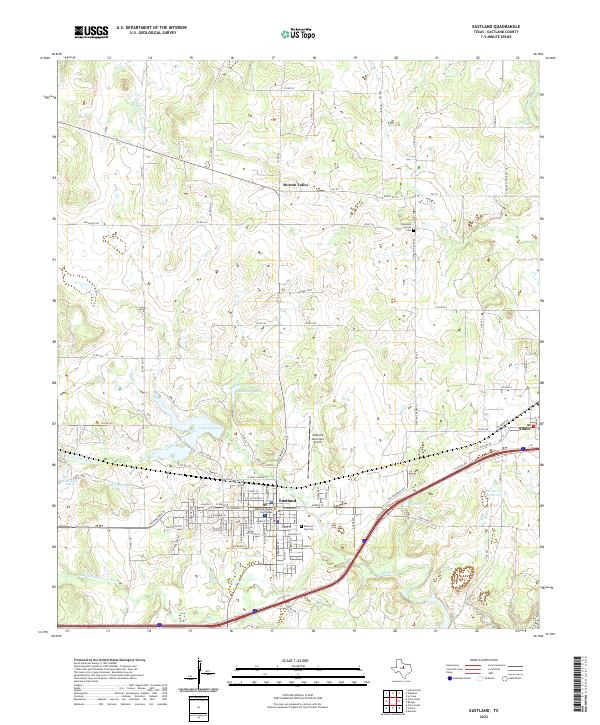 Eastland 2022 topographic map thumbnail